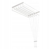 Ceiling-mounted clothes drying rack with 6 rods, 140 cm, drying area 8.4 m, Sepio