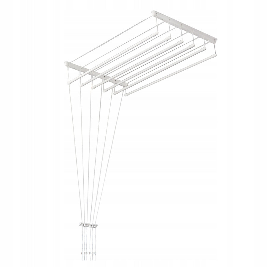 Ceiling-mounted clothes drying rack with 6 rods, 140 cm, drying area 8.4 m, Sepio