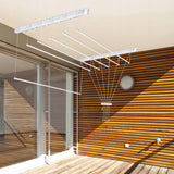 Ceiling-mounted clothes drying rack with 6 rods, 140 cm, drying area 8.4 m, Sepio