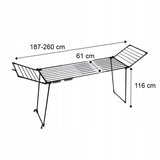 Clothes drying rack, 27 m of drying space, extendable, foldable, large freestanding model, Bona XXL, Sepio