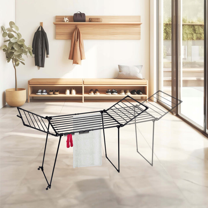 Clothes drying rack, 27 m of drying space, extendable, foldable, large freestanding model, Bona XXL, Sepio