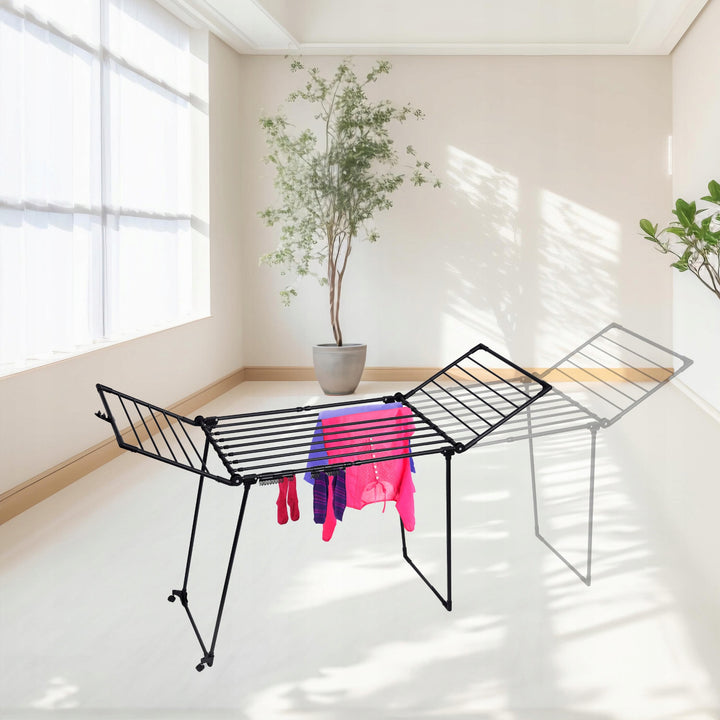 Clothes drying rack, 27 m of drying space, extendable, foldable, large freestanding model, Bona XXL, Sepio