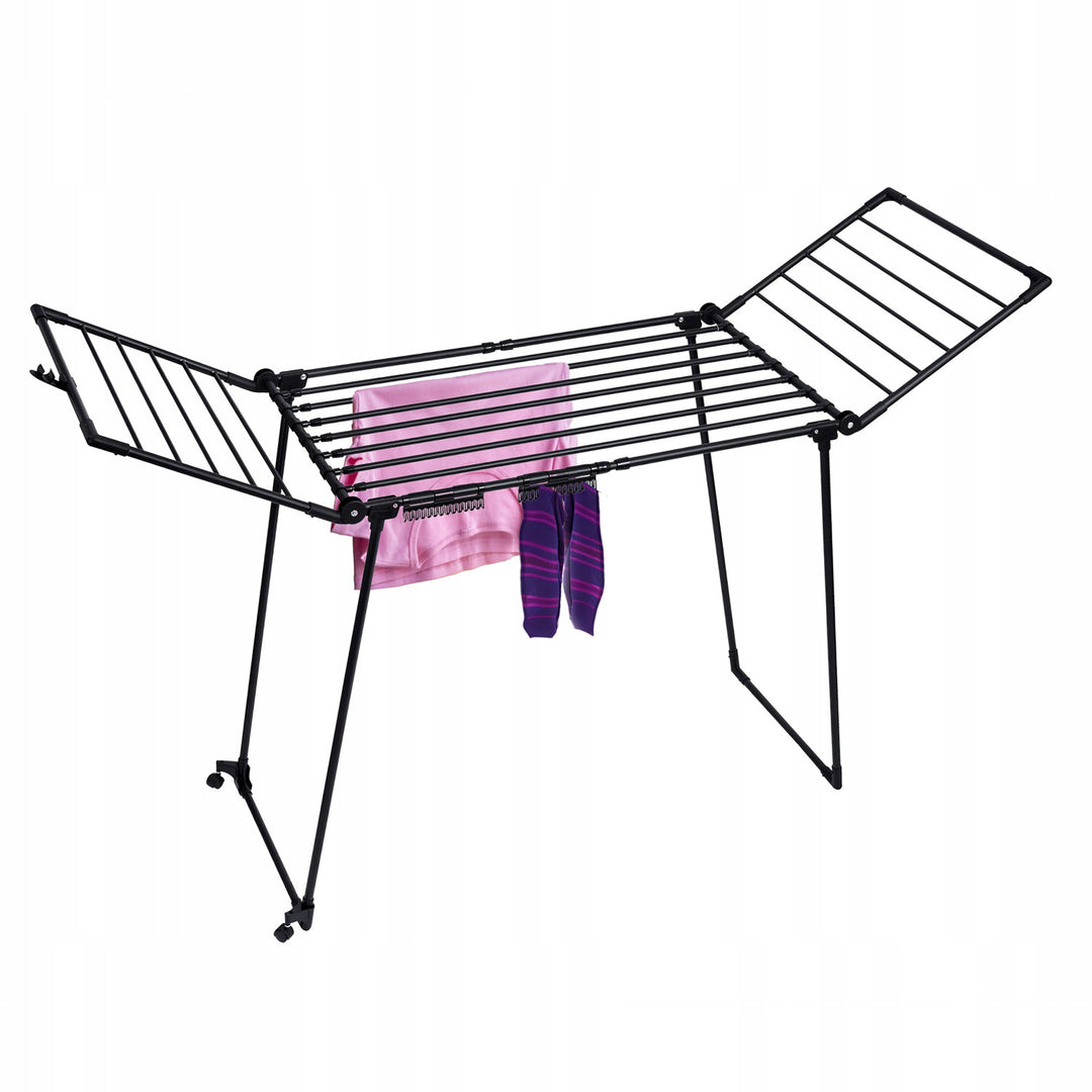 Clothes drying rack, 27 m of drying space, extendable, foldable, large freestanding model, Bona XXL, Sepio