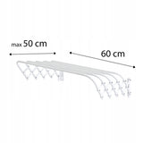 Harmonica-Style Clothes Drying Rack 60, for clothes and underwear, extendable, white, Model 103, Sepio