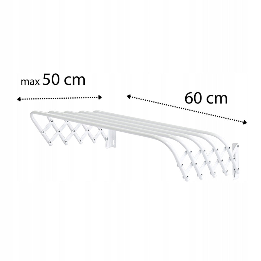 Harmonica-Style Clothes Drying Rack 60, for clothes and underwear, extendable, white, Model 103, Sepio