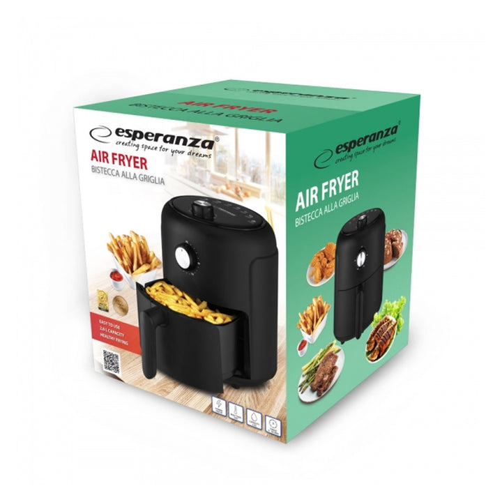 Oil-Free Air Fryer, Bistecca alla Griglia, 2.6 L, 1000 W, EKA001, Esperanza