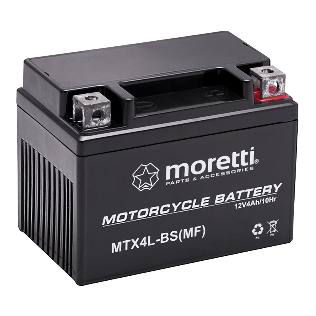 Moretti Battery, 12V, 4Ah, AGM (Gel), 50A cranking current, AKUYTX4L-BSXMOR000