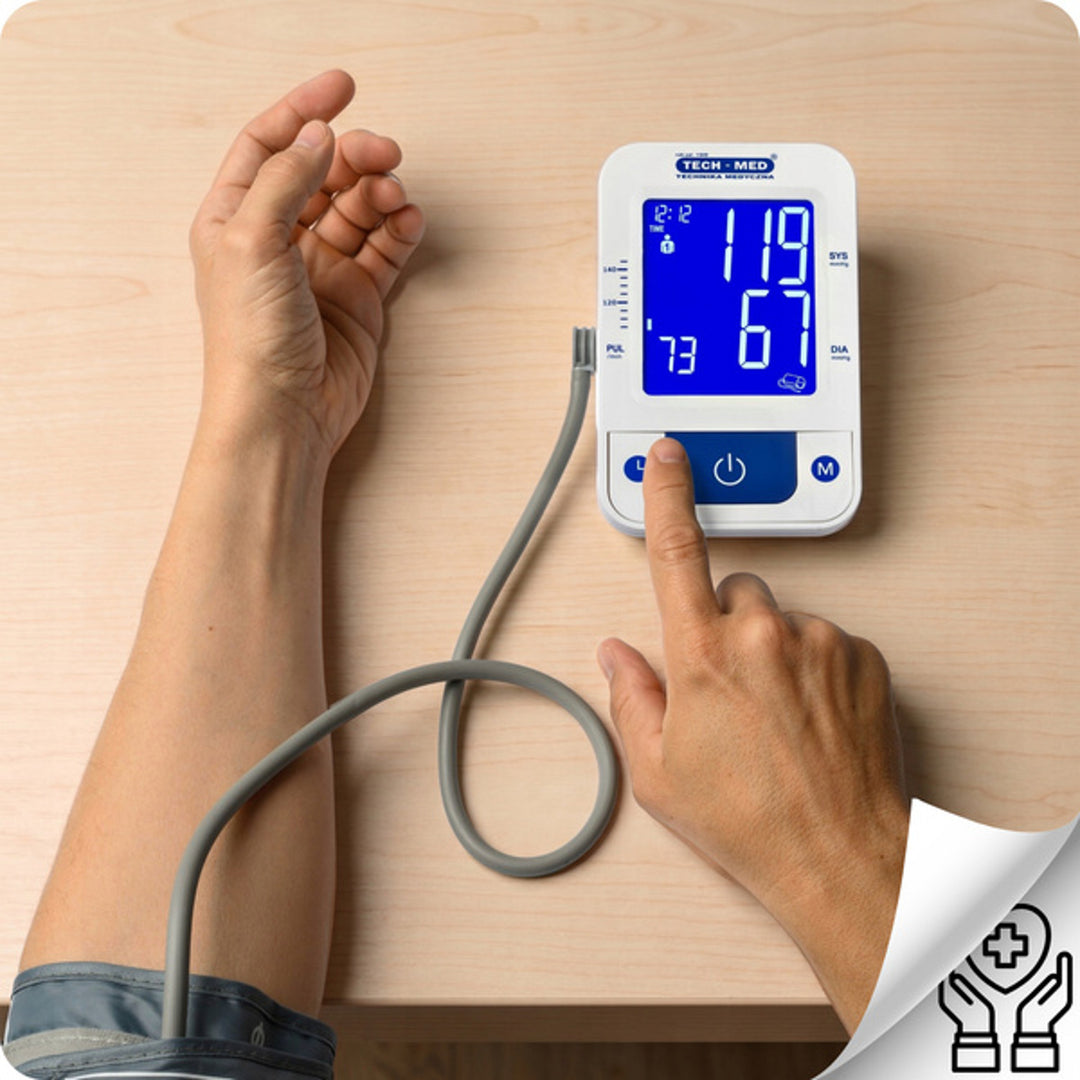 Electronic blood pressure monitor, voice guidance, cuff size 22–42 cm, IHB indicator, TMA-CONTROL3, Techmed