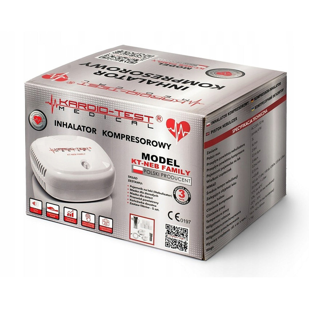 Compressor-based nebulizer, 2 face masks, KT-NEB FAMILY, Techmed