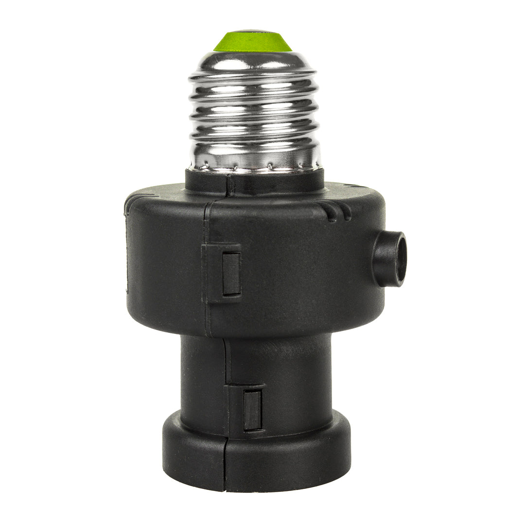Maclean E27 Light Bulb Socket, 100W, with Twilight Sensor and Timer, MCE21B, 2 pieces
