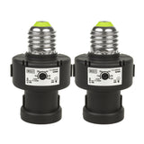 Maclean E27 Light Bulb Socket, 100W, with Twilight Sensor and Timer, MCE21B, 2 pieces