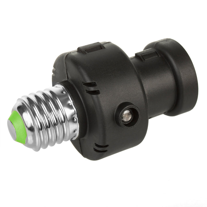 Maclean E27 Light Bulb Socket, 100W, with Twilight Sensor and Timer, MCE21B, 4 pieces