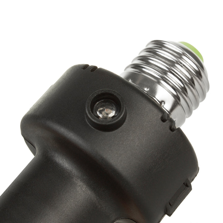 Maclean E27 Light Bulb Socket, 100W, with Twilight Sensor and Timer, MCE21B, 4 pieces