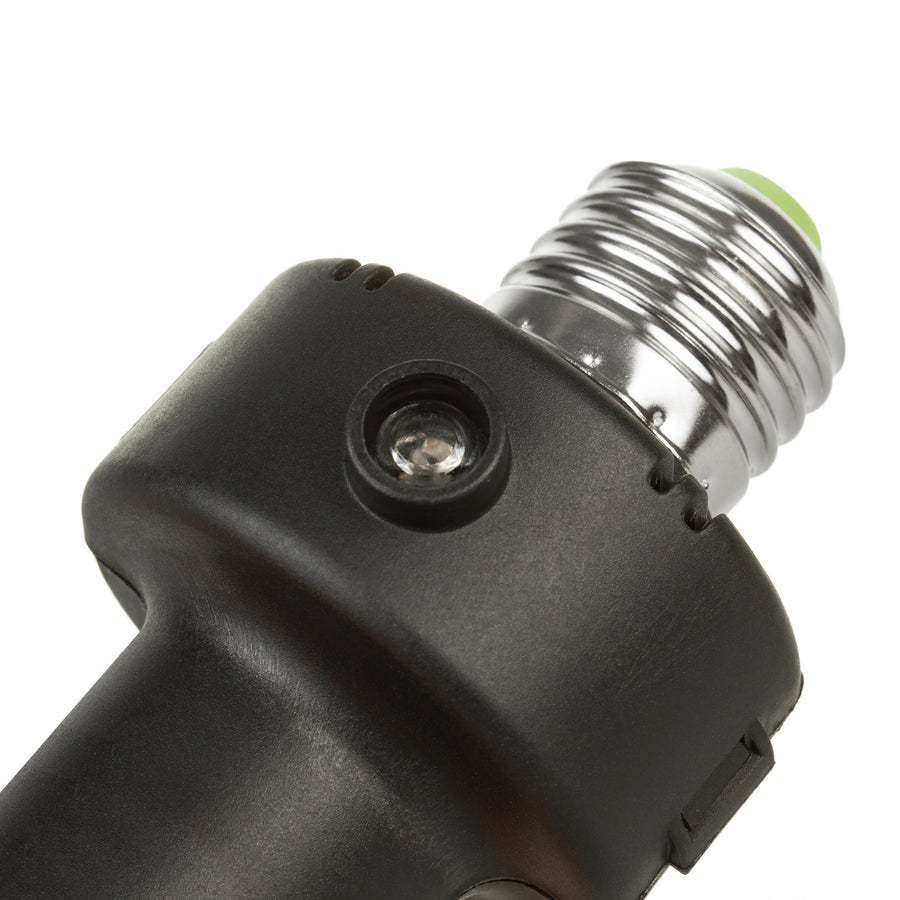 Maclean E27 Light Bulb Socket, 100W, with Twilight Sensor and Timer, MCE21B, 4 pieces