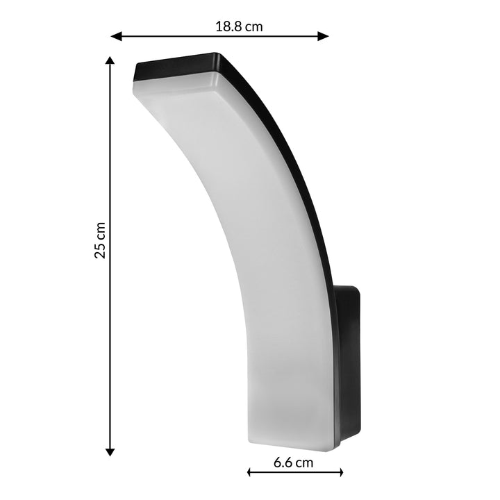 Maclean LED Light, Black, 20W, IP65, 2750 lm, Neutral White (4000K) MCE511 B, 2 pieces
