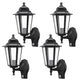Rabalux Wall Sconce, Outdoor, Motion Sensor, IP43, E27, max 60W, Black, Velence, 4 pieces