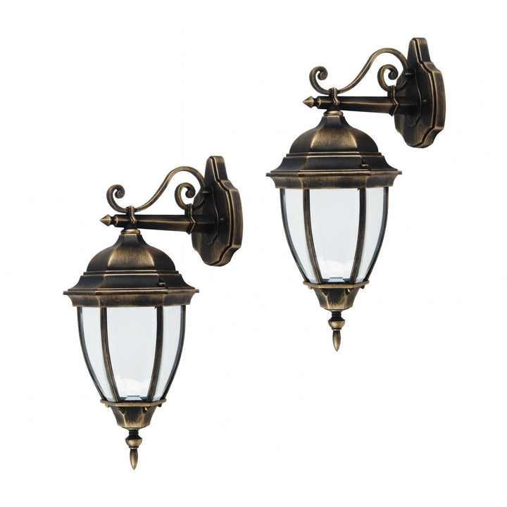 Rabalux Wall Sconce, Outdoor, IP44, E27, max 60W, Antique Gold, Toronto, 2 pieces