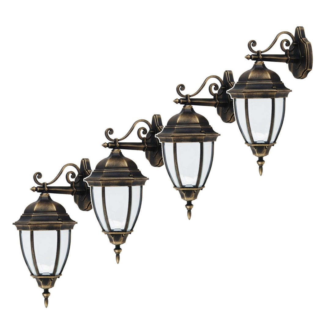 Rabalux Wall Sconce, Outdoor, IP44, E27, max 60W, Antique Gold, Toronto, 4 pieces