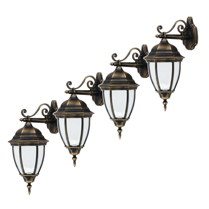 Rabalux Wall Sconce, Outdoor, IP44, E27, max 60W, Antique Gold, Toronto, 4 pieces