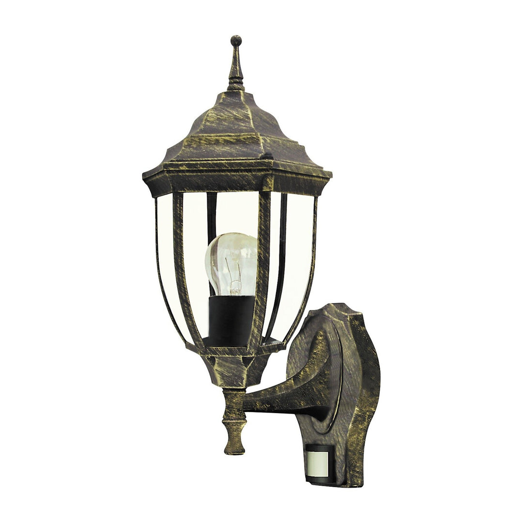 Rabalux Wall Sconce, Outdoor, Motion Sensor, IP43, E27, max 60W, Antique Gold, Nizza, 4 pieces