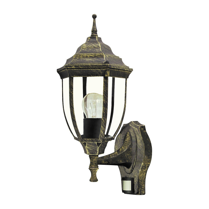 Rabalux Wall Sconce, Outdoor, Motion Sensor, IP43, E27, max 60W, Antique Gold, Nizza, 4 pieces