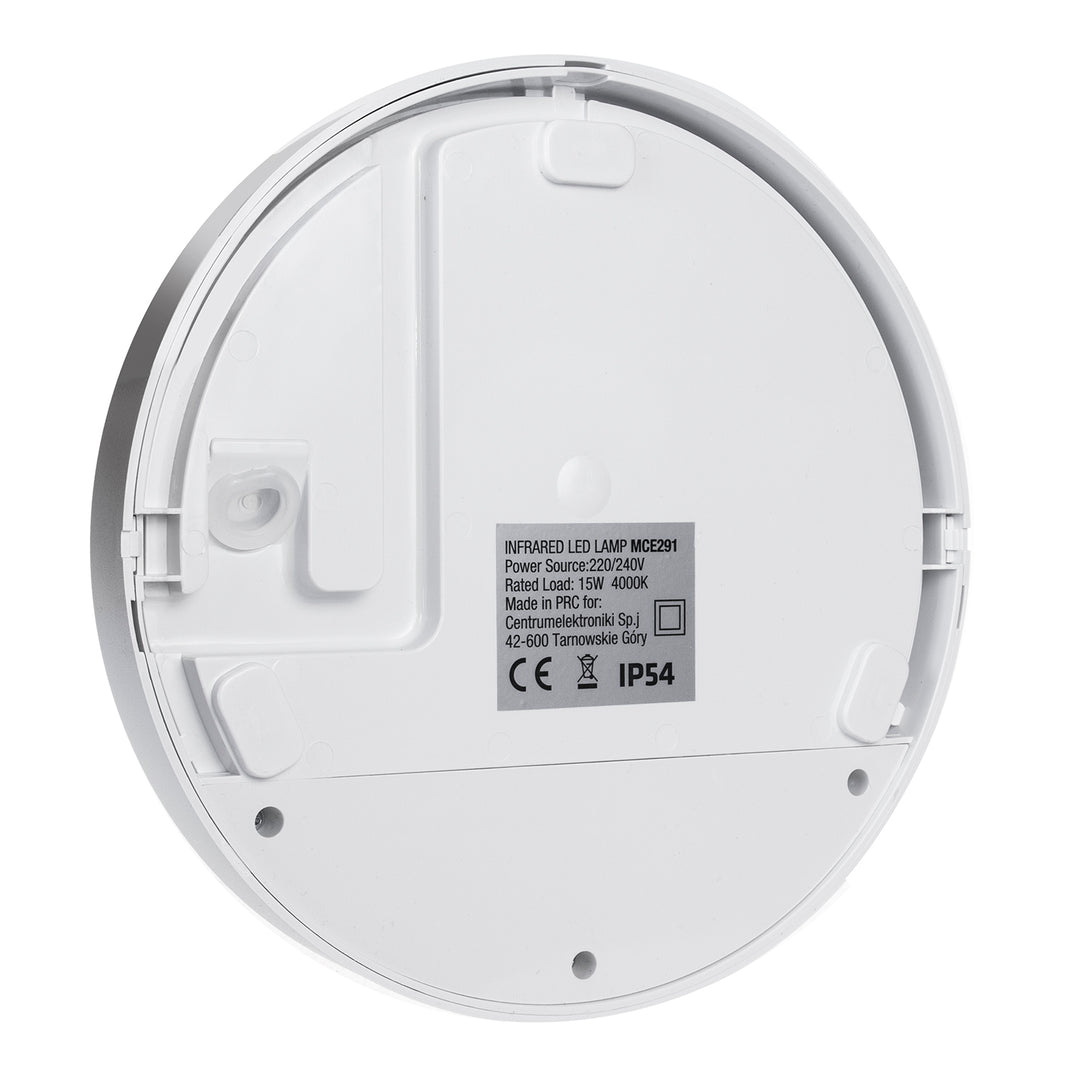 Maclean LED Light with Motion Sensor, PIR Sensor, White, 15W, IP54, 1100 lm, Neutral White, MCE291 W, 2 pieces