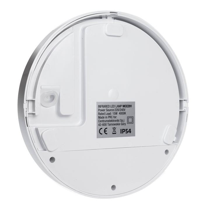 Maclean LED Light with Motion Sensor, PIR Sensor, White, 15W, IP54, 1100 lm, Neutral White, MCE291 W, 2 pieces