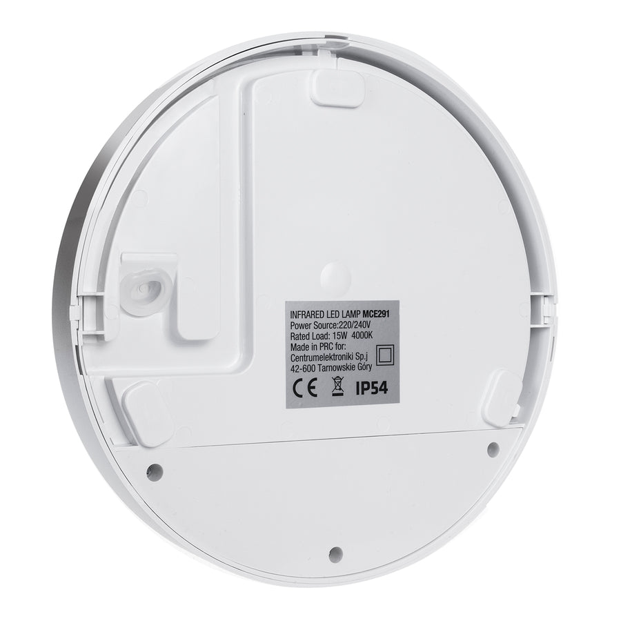 Maclean LED Light with Motion Sensor, PIR Sensor, White, 15W, IP54, 1100 lm, Neutral White, MCE291 W, 2 pieces