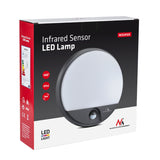 Maclean LED Light with Motion Sensor, PIR Sensor, Gray, 15W, IP54, 1100 lm, Neutral White, MCE291 W, 2 pieces