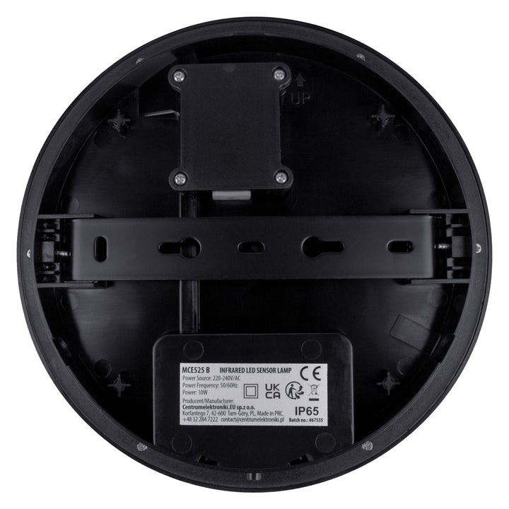 Maclean LED Light with Motion Sensor, PIR Sensor, Black, 10W, IP65, 1000 lm, Neutral White, MCE525 B, 2 pieces