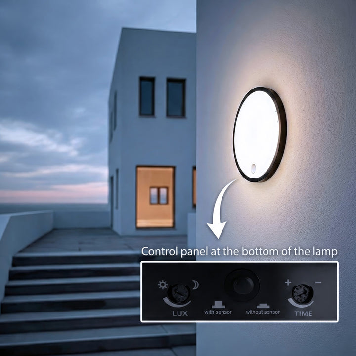 Maclean LED Light with Motion Sensor, PIR Sensor, Black, 10W, IP65, 1000 lm, Neutral White, MCE525 B, 2 pieces