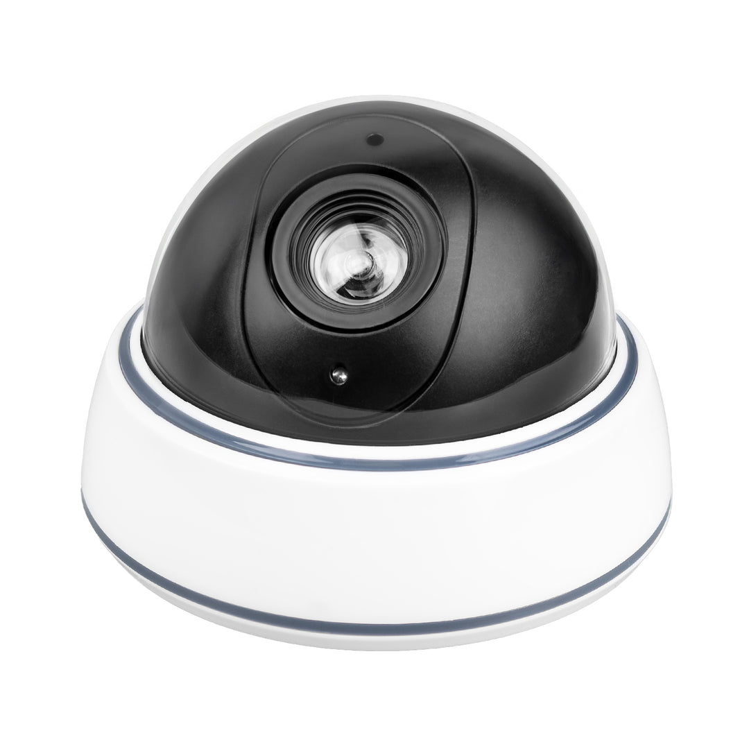 DC2300 dome-style dummy camera with flashing LED, 2 pieces + 6 Varta Industrial AA batteries