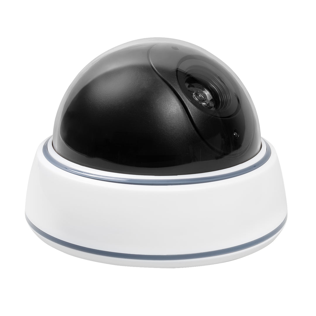 DC2300 dome-style dummy camera with flashing LED, 2 pieces + 6 Varta Industrial AA batteries
