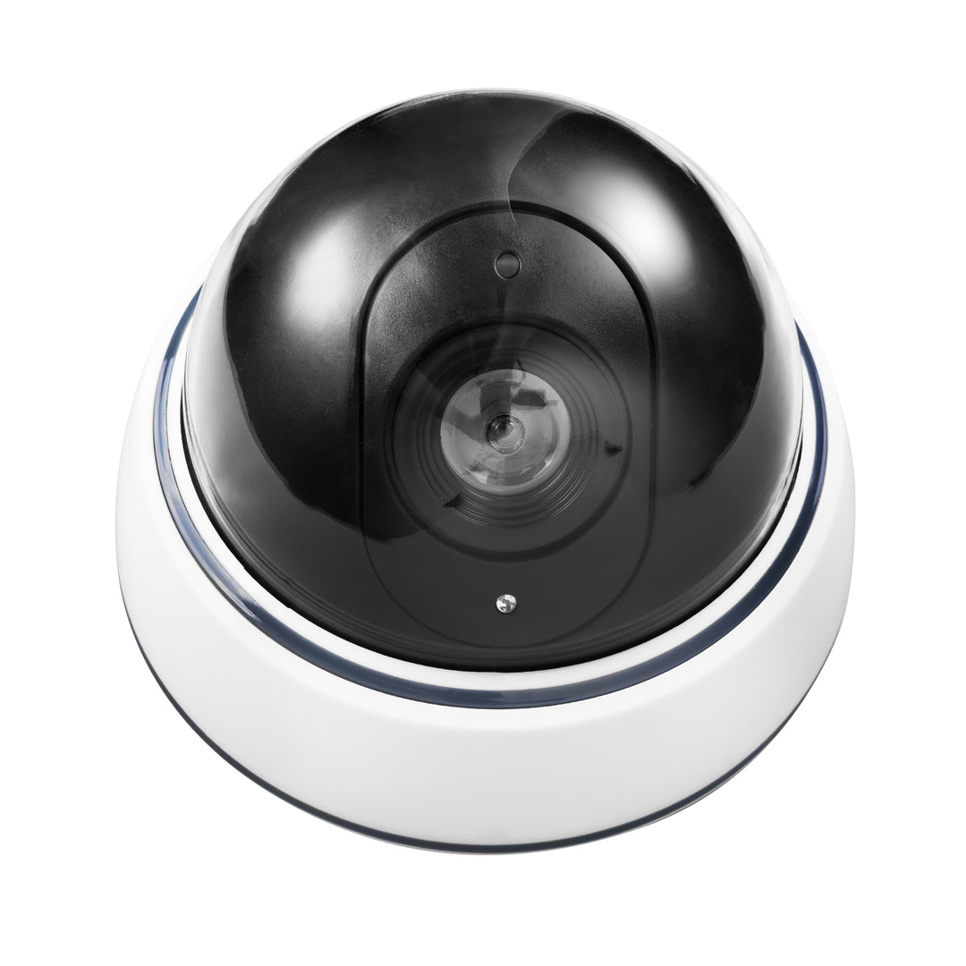 DC2300 dome-style dummy camera with flashing LED, 2 pieces + 6 Varta Industrial AA batteries