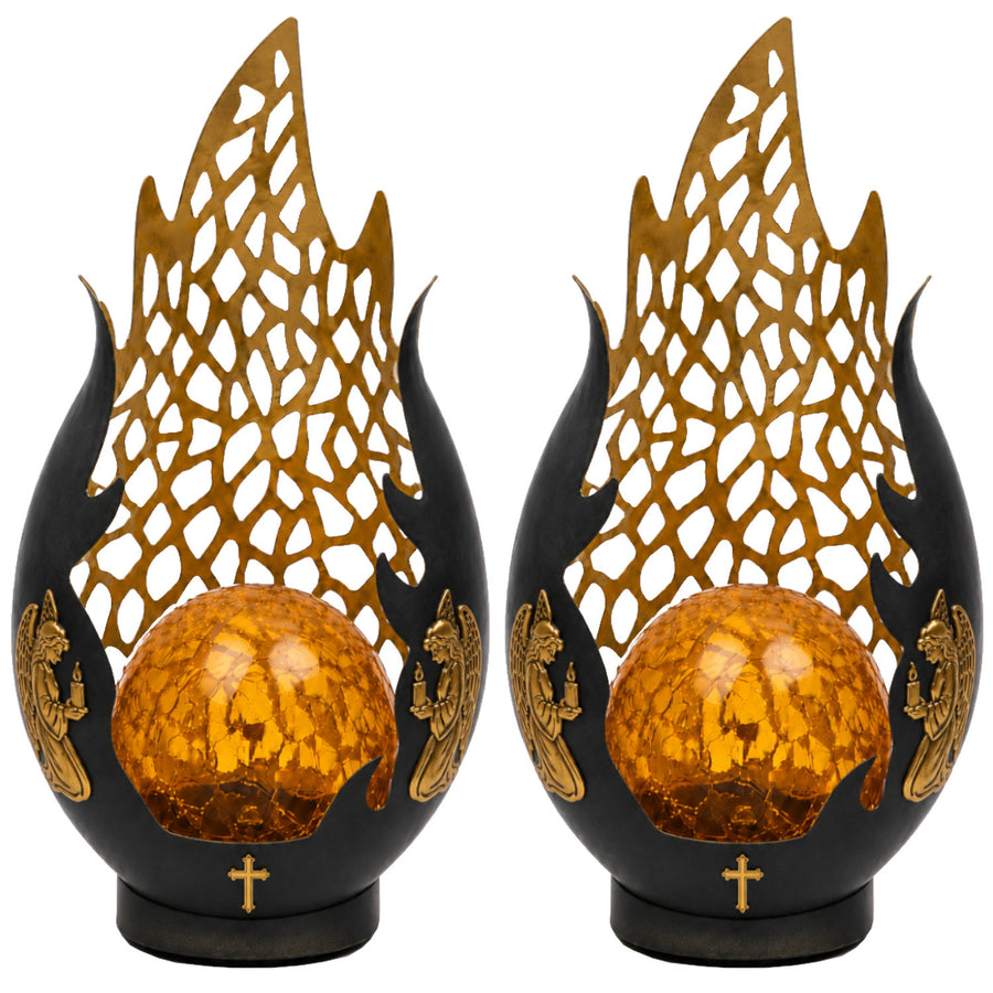 Solar Grave Candle, Eternal Flame, LED 0.06W, 20,000-hour runtime, max brightness 2 lm, 77208, Znicz-lux, 2 pieces