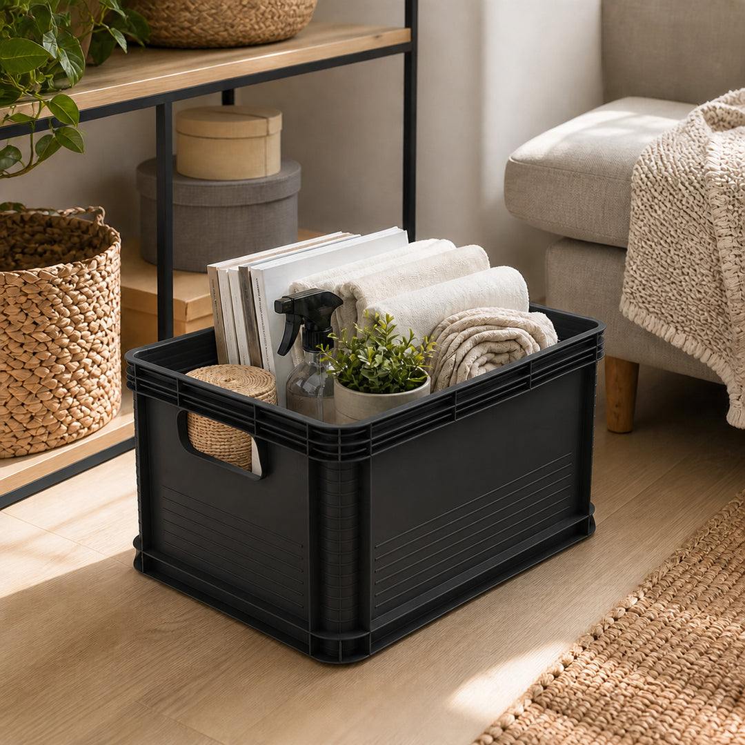 Robert Keeeper container, stackable, food-safe, durable and sturdy plastic, dimensions 40x30x22 cm, capacity 20 L, 2 pieces