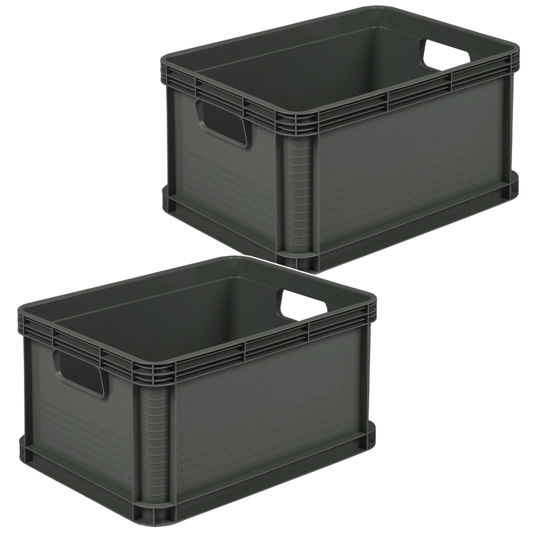 Robert Keeeper container, stackable, food-safe, durable and sturdy plastic, dimensions 40x30x22 cm, capacity 20 L, 2 pieces