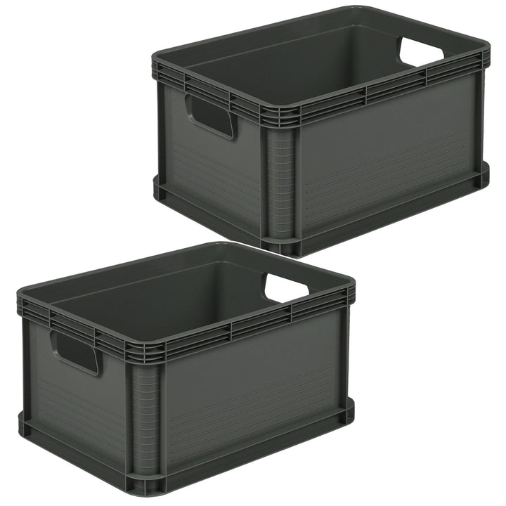 Robert Keeeper container, stackable, food-safe, durable and sturdy plastic, dimensions 40x30x22 cm, capacity 20 L, 2 pieces