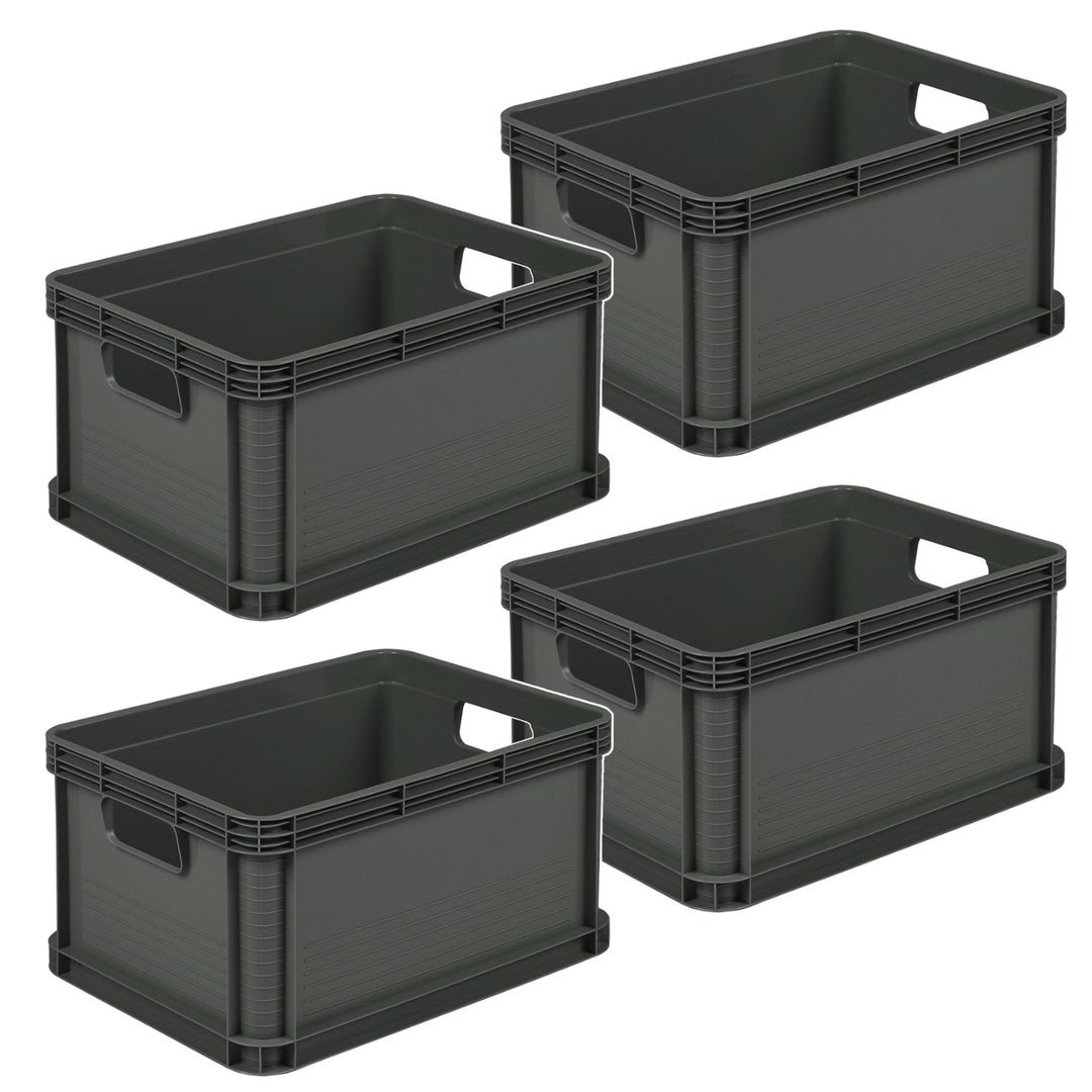 Robert Keeeper container, stackable, food-safe, durable and sturdy plastic, dimensions 40x30x22 cm, capacity 20 L, set of 4