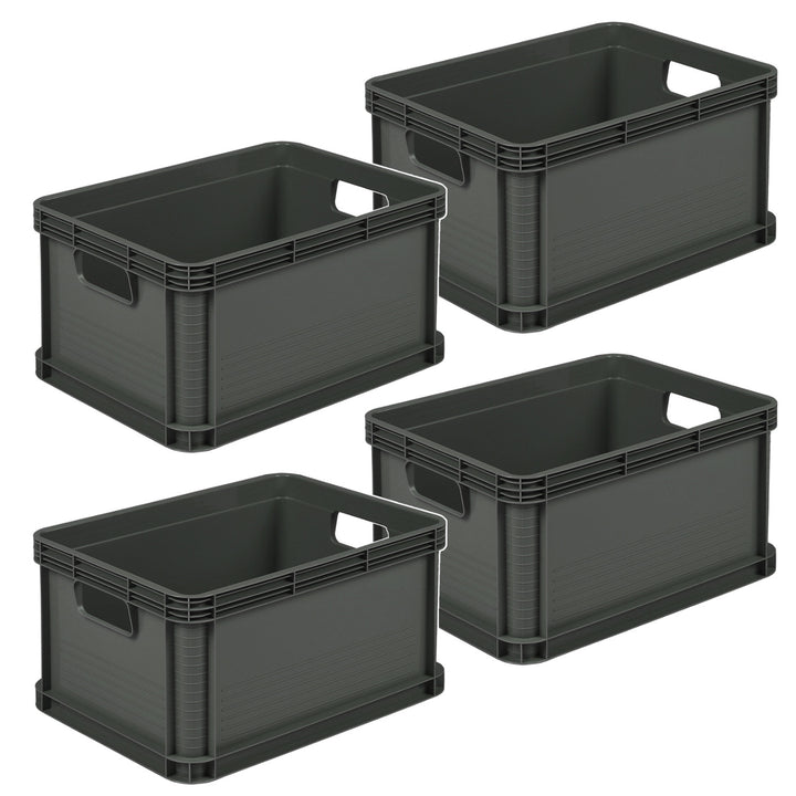 Robert Keeeper container, stackable, food-safe, durable and sturdy plastic, dimensions 40x30x22 cm, capacity 20 L, set of 4
