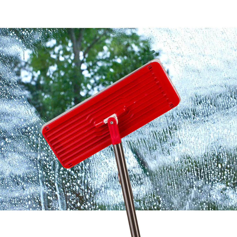 GreenBlue flat mop with bucket and wringer, two HQ microfiber pads, 5.7L capacity, MaxiClean GB870 + Vileda Actifibre Pro cloth