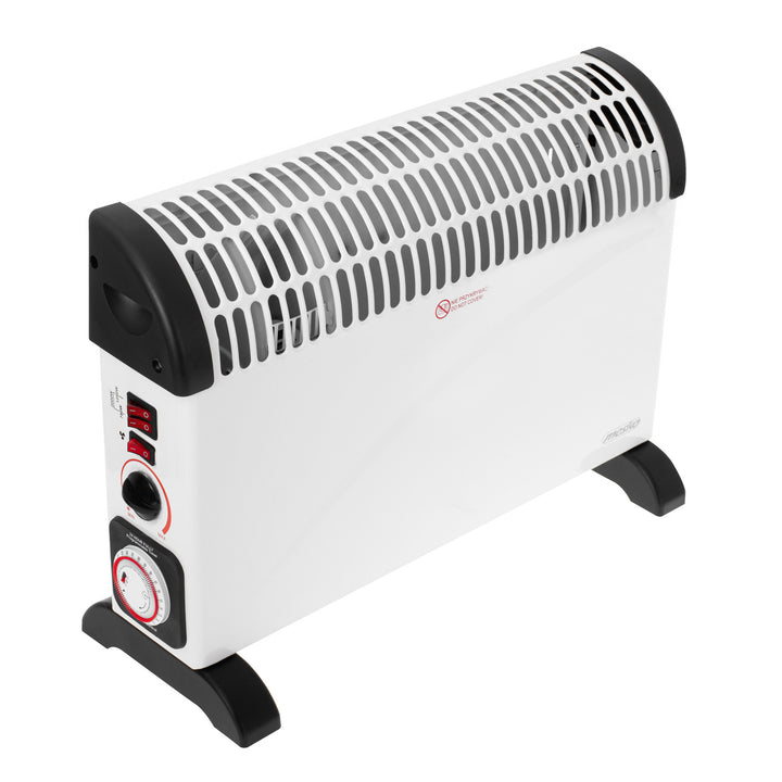 Electric convection heater, thermostat, 2000W, 24-hour timer, white, 150 cm cord, Mesko, MS 7741W