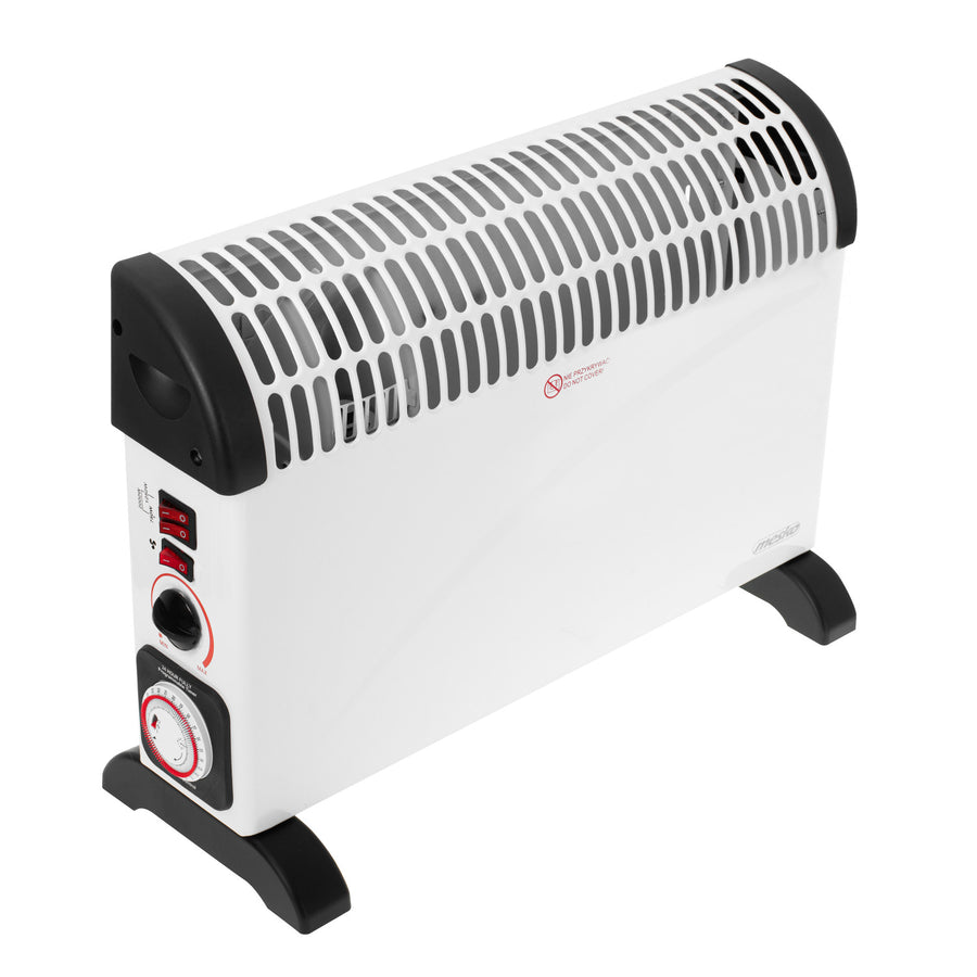 Electric convection heater, thermostat, 2000W, 24-hour timer, white, 150 cm cord, Mesko, MS 7741W