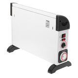 Electric convection heater, thermostat, 2000W, 24-hour timer, white, 150 cm cord, Mesko, MS 7741W