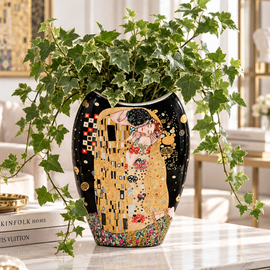 Gustav Klimt "The Kiss" Porcelain Vase, Queen Isabell