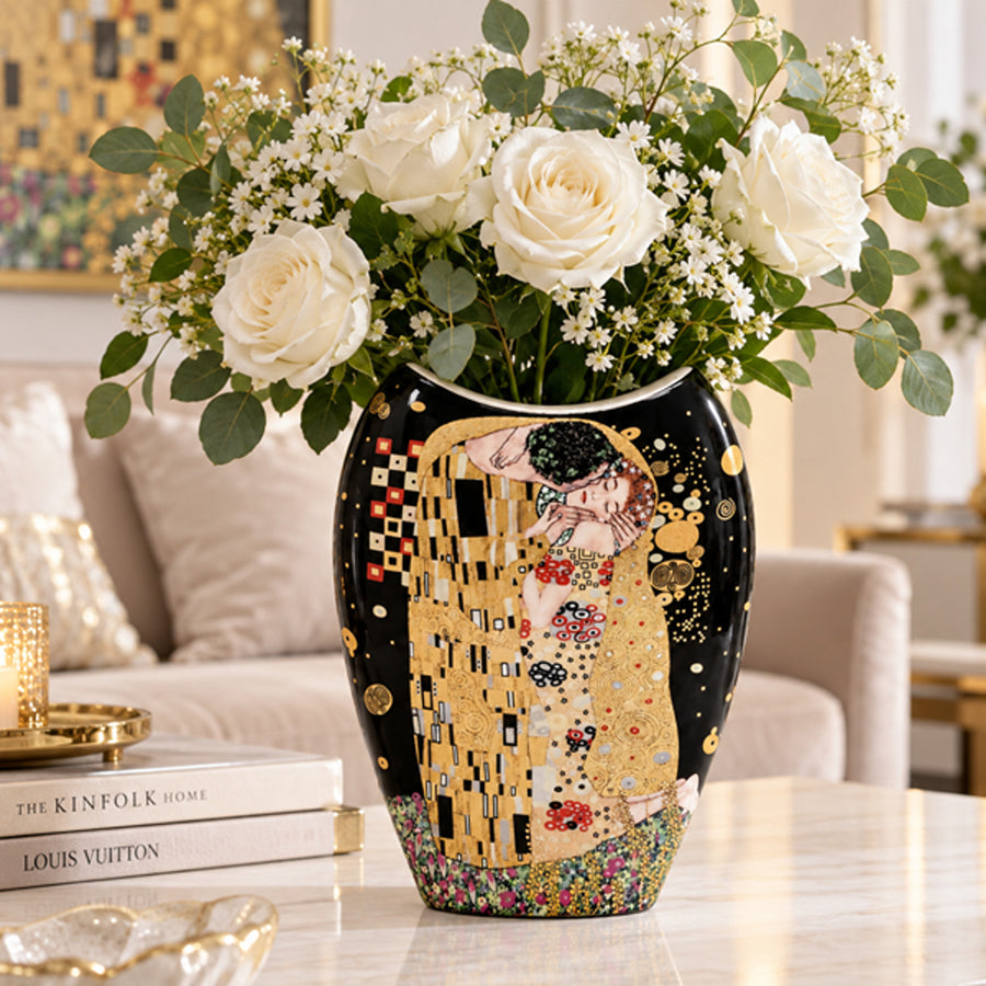 Gustav Klimt "The Kiss" Porcelain Vase, Queen Isabell