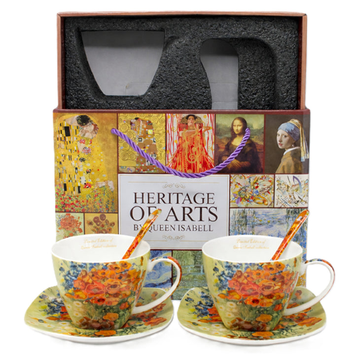 Van Gogh Poppies Porcelain Cups, 2x250 ml, Set of 2, Queen Isabell