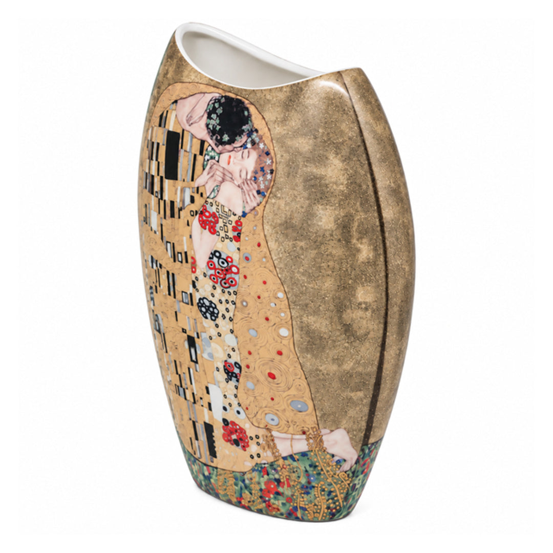 Porcelain vase in a gift box, Klimt's "The Kiss" collection