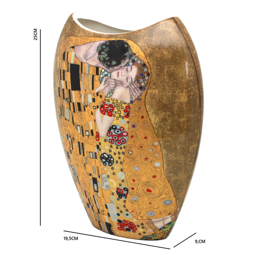 Porcelain vase in a gift box, Klimt's "The Kiss" collection
