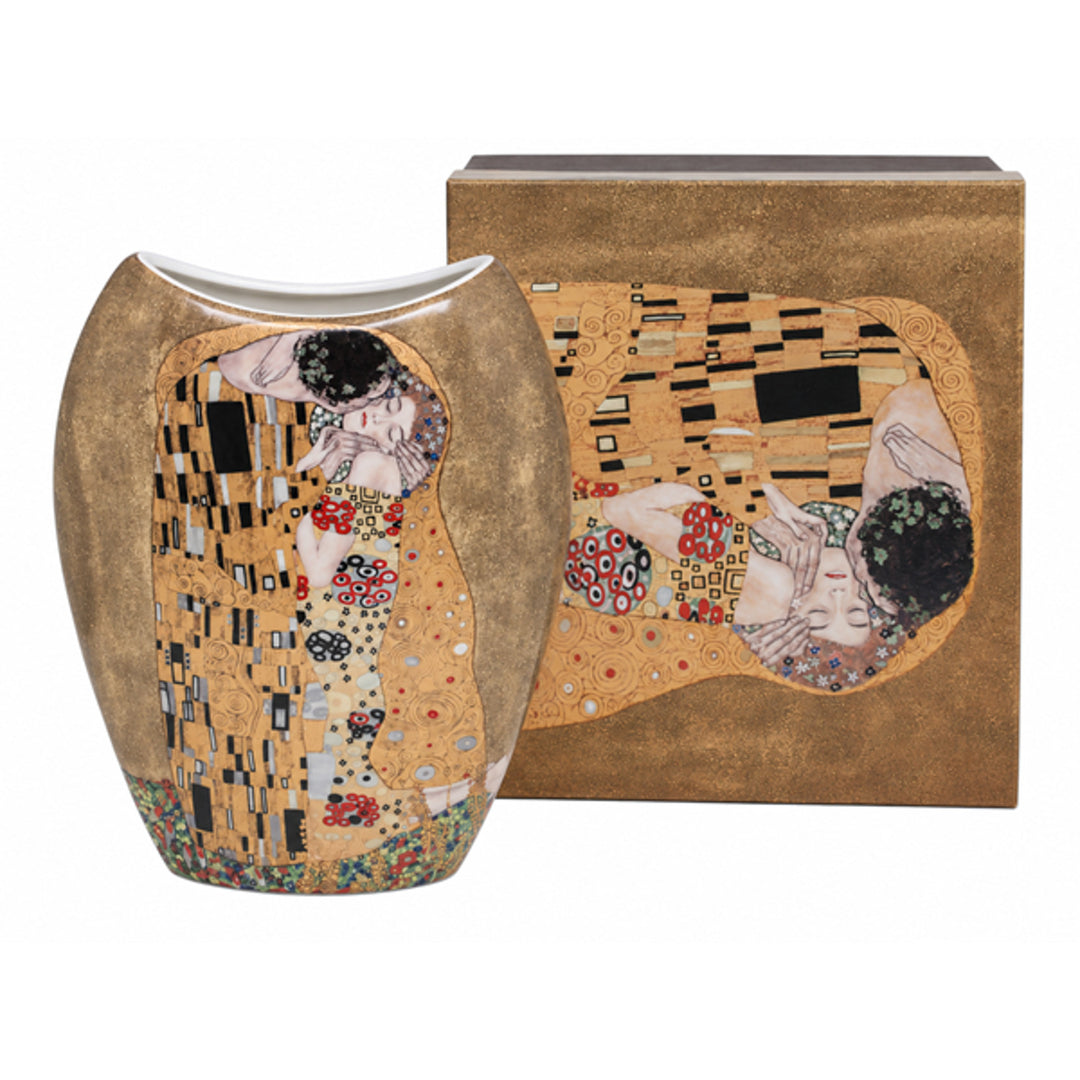 Porcelain vase in a gift box, Klimt's "The Kiss" collection